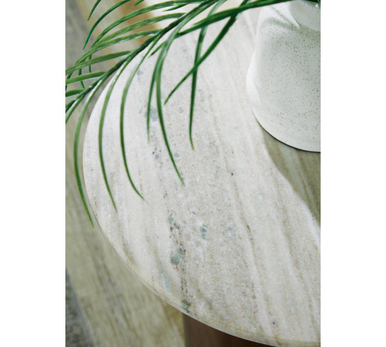 Henfield Accent Table - Beige/Brown