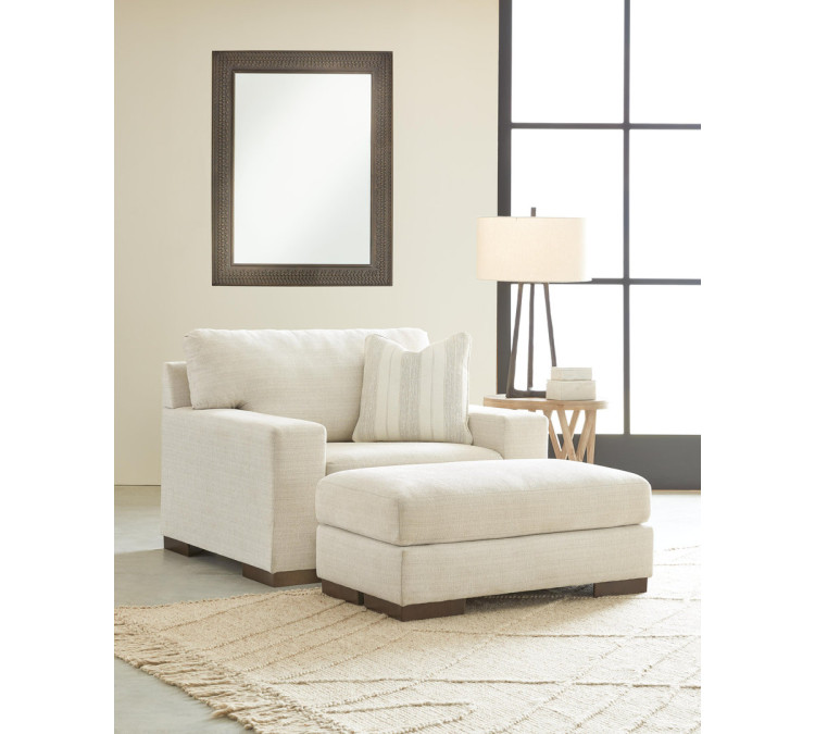 Maggie Chair and Ottoman - Birch