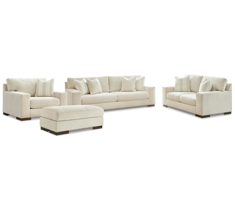 Maggie Sofa, Loveseat, Chair and Ottoman - Birch