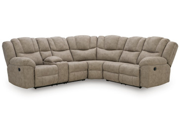 Ravenswaye 3-Piece Reclining Sectional with Console - Birch