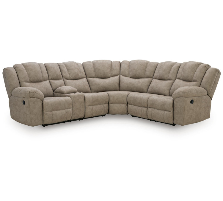 Ravenswaye 3-Piece Reclining Sectional with Console - Birch