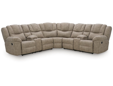 Ravenswaye 3-Piece Reclining Sectional with Double Console - Birch