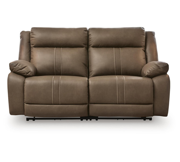 Max-Media 2-Piece Power Reclining Sectional Loveseat - Biscotti