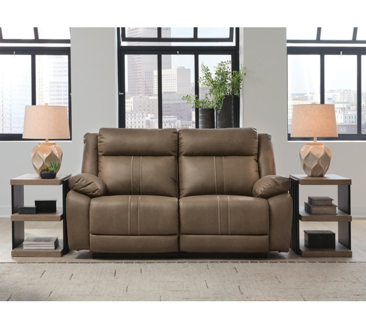 Max-Media 2-Piece Power Reclining Sectional Loveseat - Biscotti