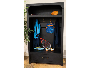 Clanden Hall Tree with Storage Bench - Black