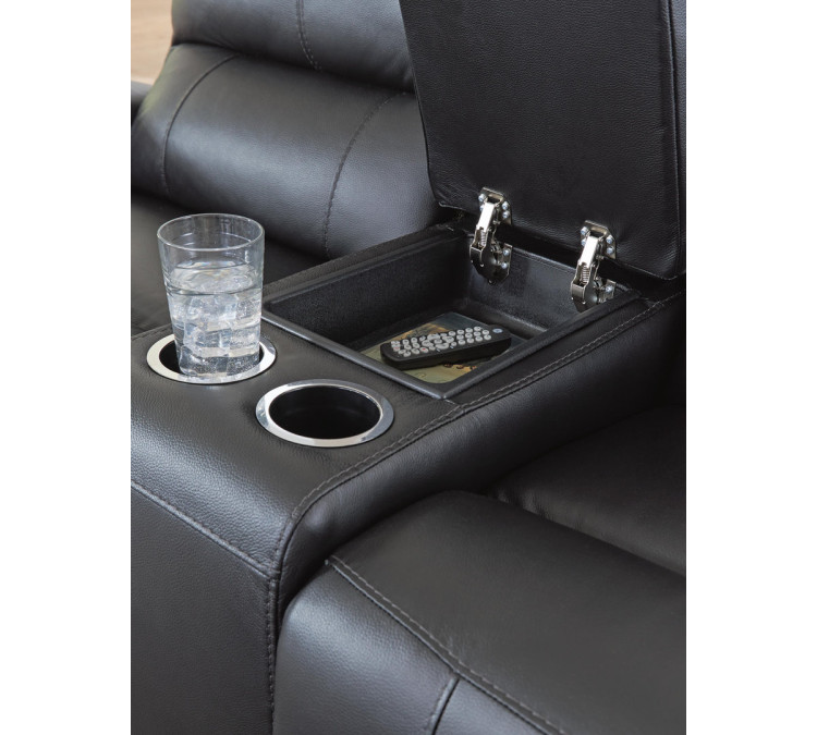 Danemere Sofa and Loveseat - Black
