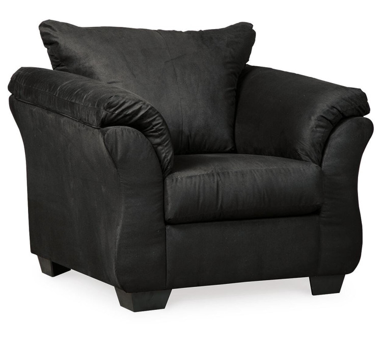 Darcy Chair and Ottoman - Black