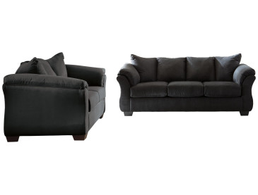 Darcy Sofa and Loveseat - Black