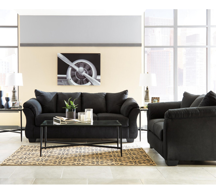 Darcy Sofa and Loveseat - Black