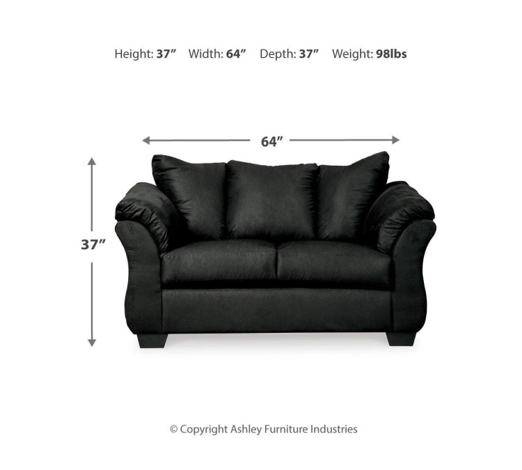 Darcy Sofa, Loveseat and Recliner - Black