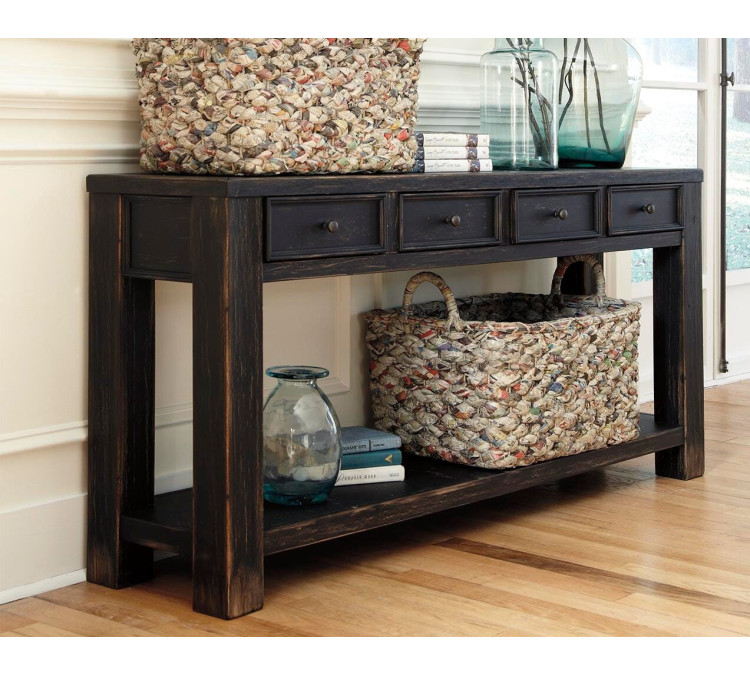 Gavelston Sofa/Console Table - Black