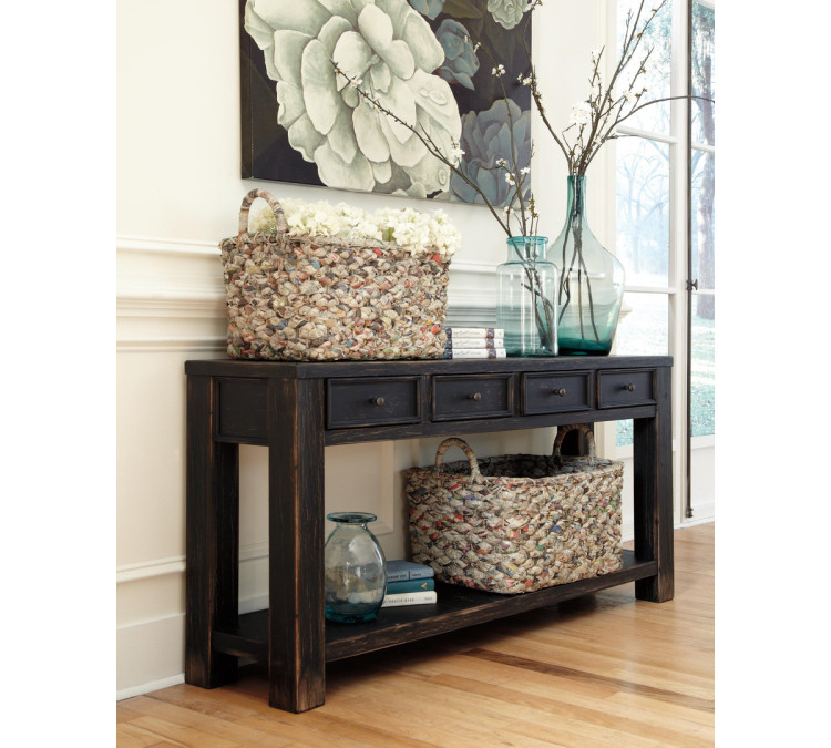 Gavelston Sofa/Console Table - Black