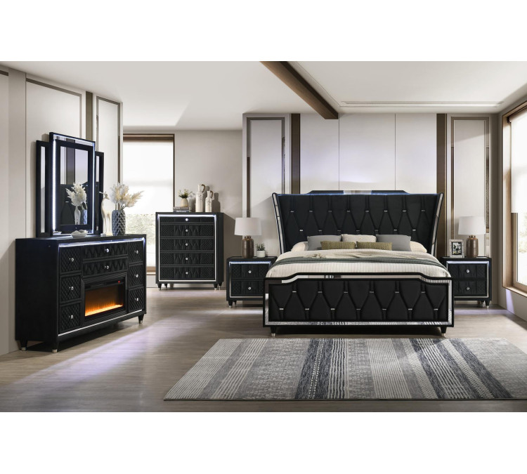Crystal Peaks 5pc Set with Fireplace