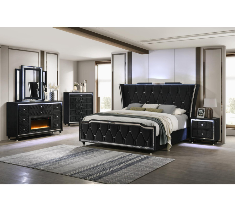 Crystal Peaks 5pc Set with Fireplace