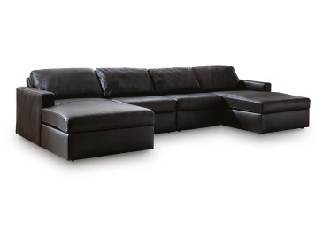 Modmax II 4-Piece Double Chaise Sectional - Black