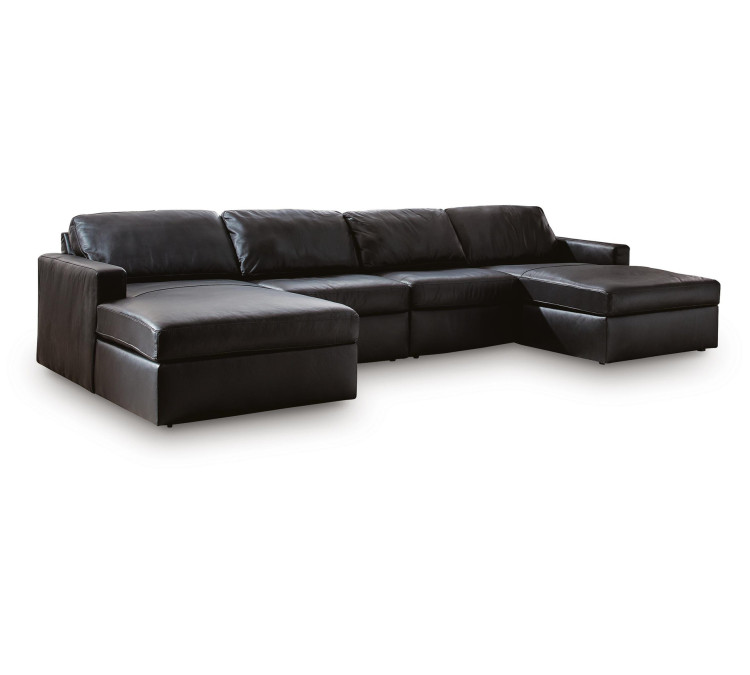 Modmax II 4-Piece Double Chaise Sectional - Black