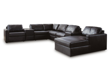 Modmax II 8-Piece Sectional with Chaise and Storage Consoles - Black