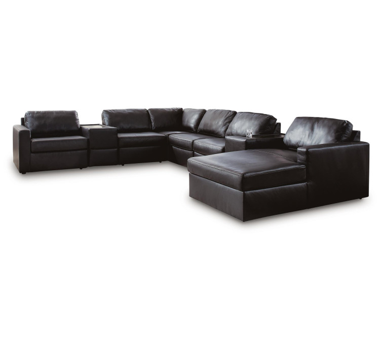 Modmax II 8-Piece Sectional with Chaise and Storage Consoles - Black