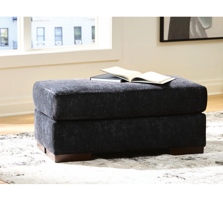 Whitmore Manor Ottoman - Black Pearl