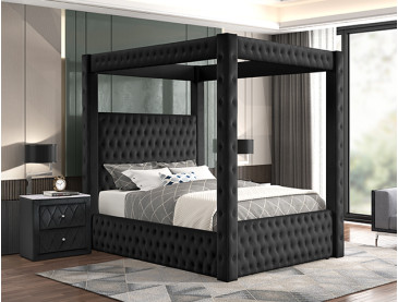 ANNABELLE CANOPY BED - QUEEN / Black