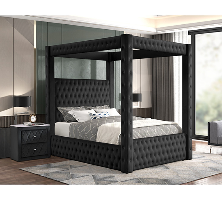 ANNABELLE CANOPY BED - QUEEN / Black