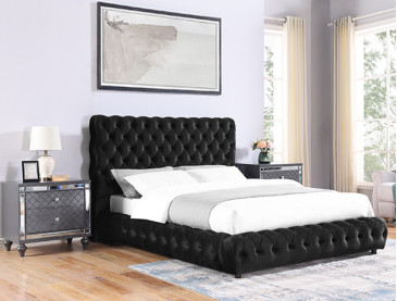 FLORY BED - QUEEN / Black