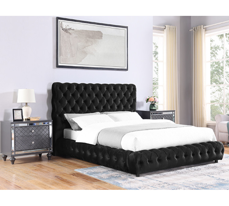 FLORY BED - QUEEN / Black
