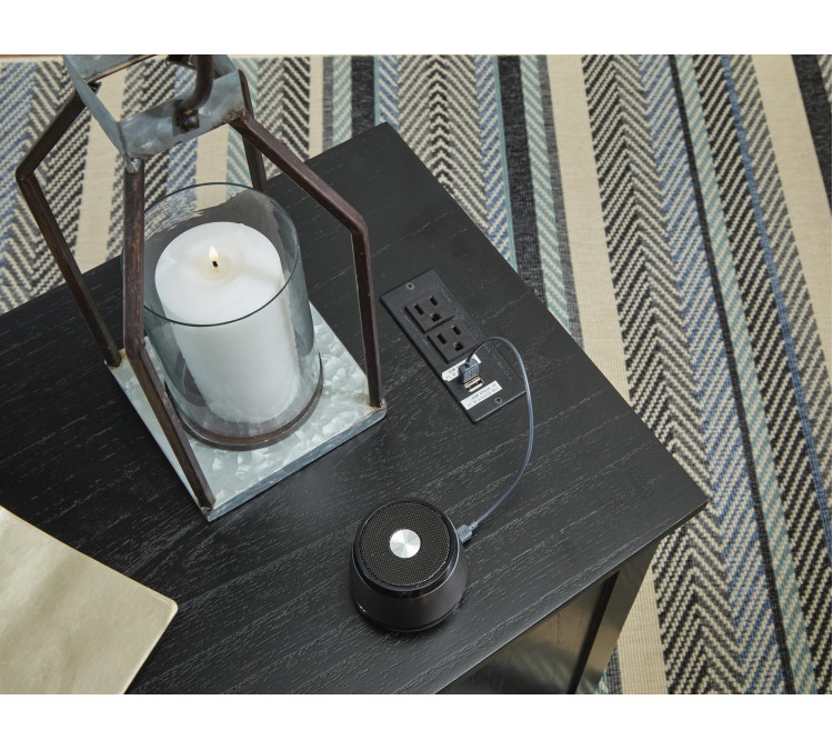 Treytown Chairside End Table - Black