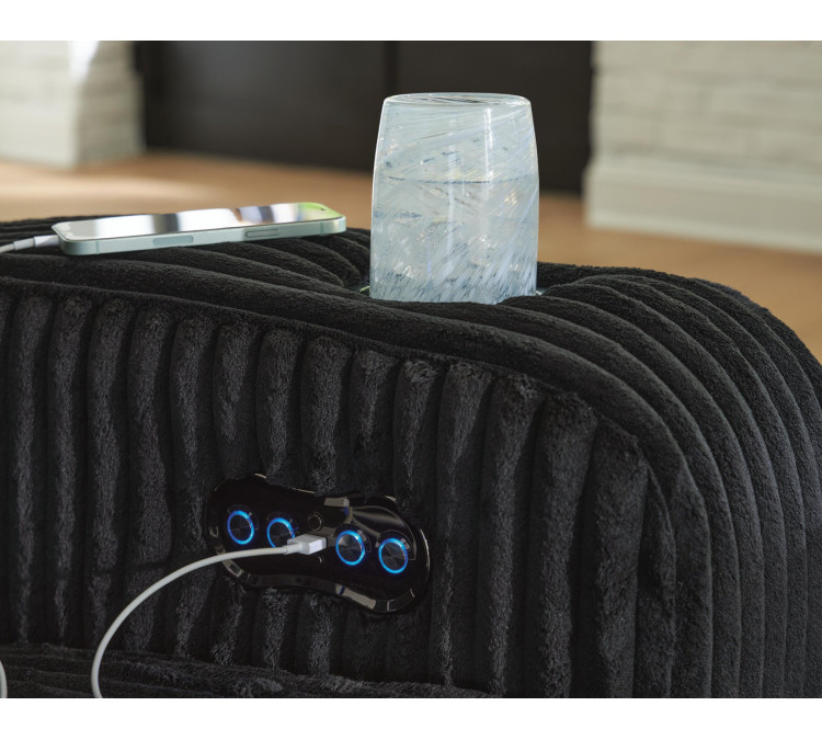 TwinBrooke Power Reclining Sofa - Black