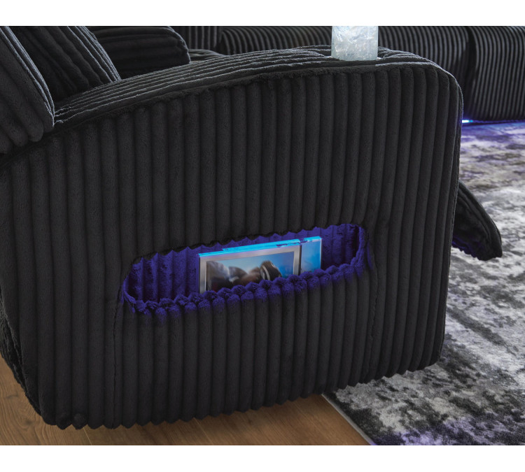 TwinBrooke Power Reclining Sofa - Black