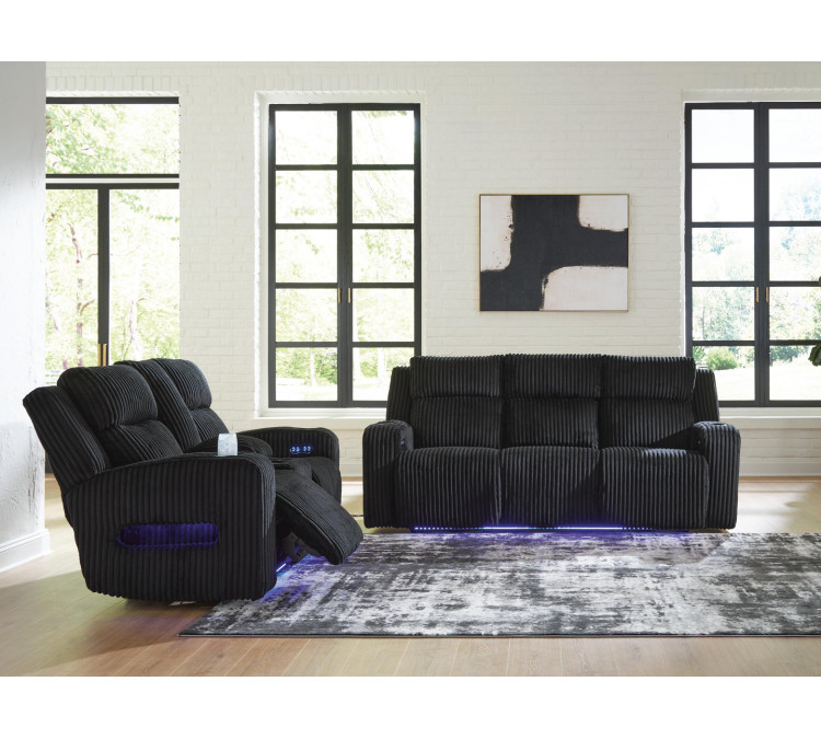 TwinBrooke Sofa and Loveseat - Black