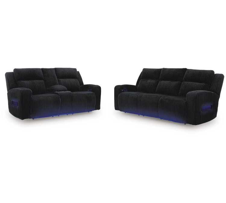 TwinBrooke Sofa and Loveseat - Black