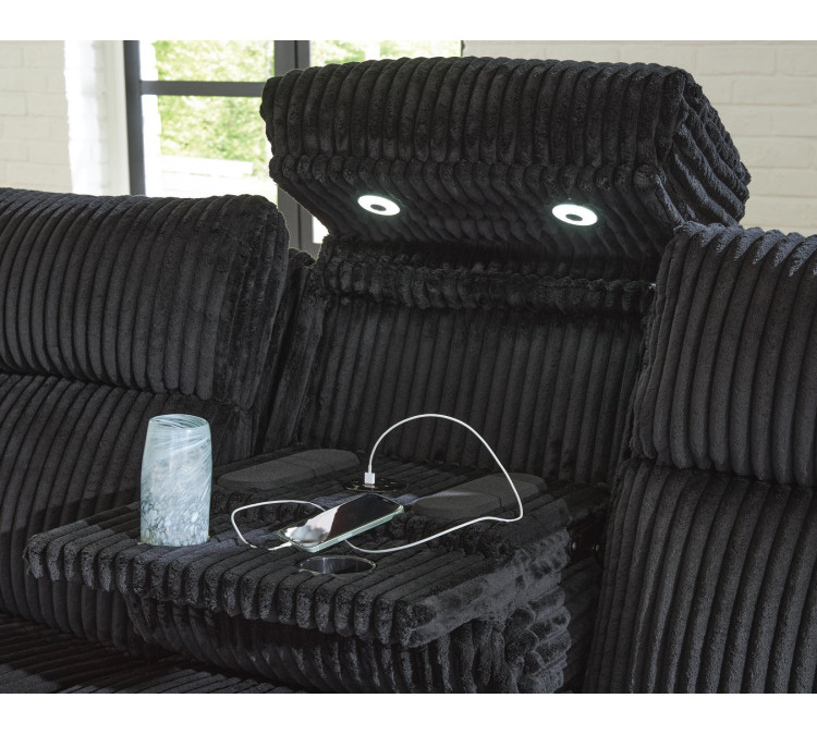 TwinBrooke Sofa and Loveseat - Black