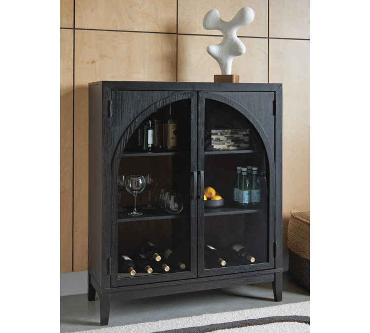 Armenleigh Accent Cabinet - Black/Brown