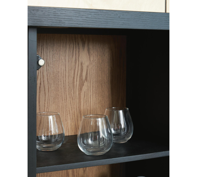 Armenleigh Accent Cabinet - Black/Brown