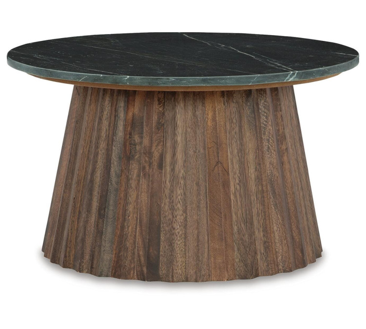 Ceilby Accent Coffee Table - Black/Brown