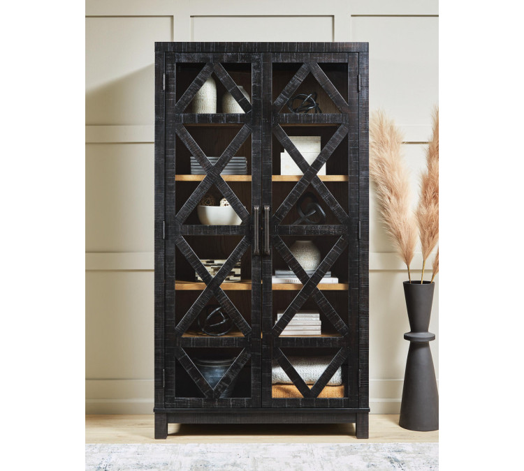 Christop Accent Cabinet - Black/Brown
