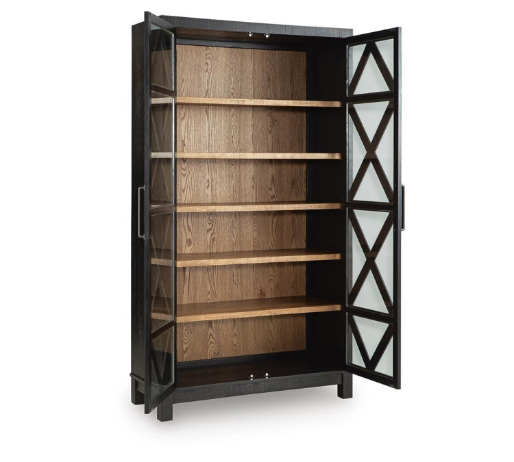 Christop Accent Cabinet - Black/Brown