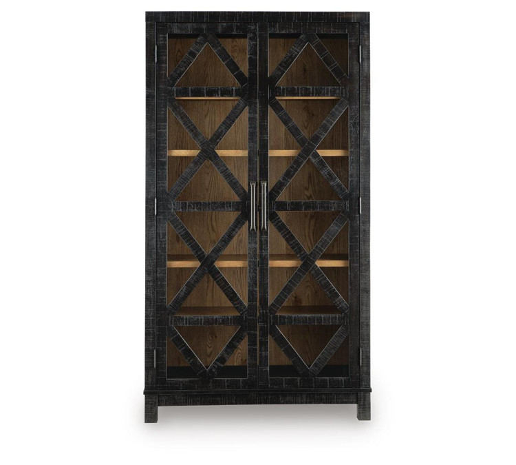 Christop Accent Cabinet - Black/Brown