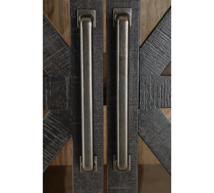 Christop Accent Cabinet - Black/Brown