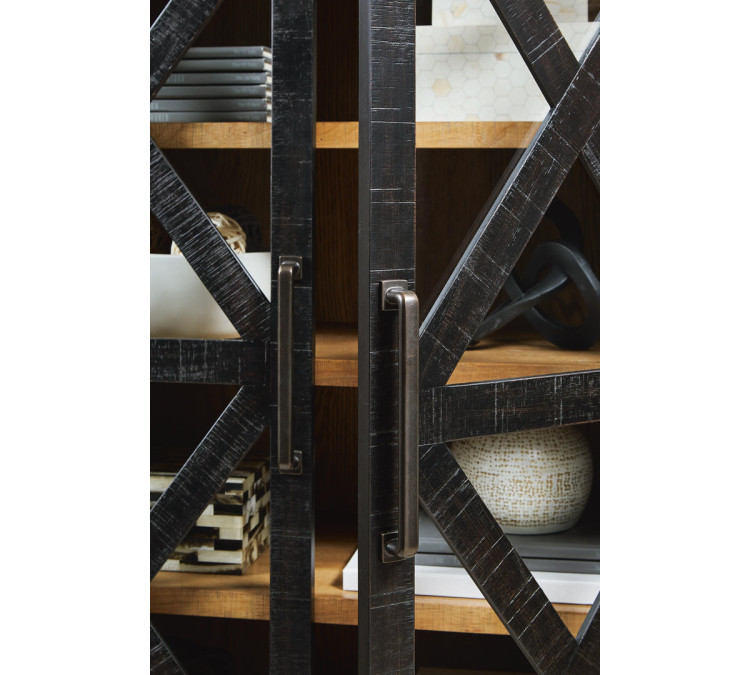 Christop Accent Cabinet - Black/Brown