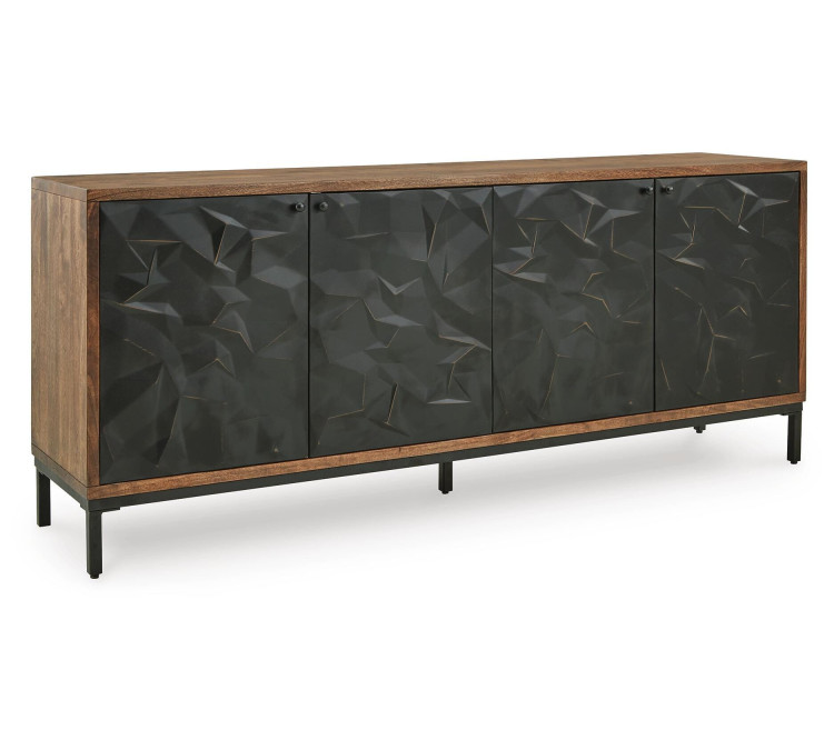Dorannby Accent Cabinet - Black/Brown
