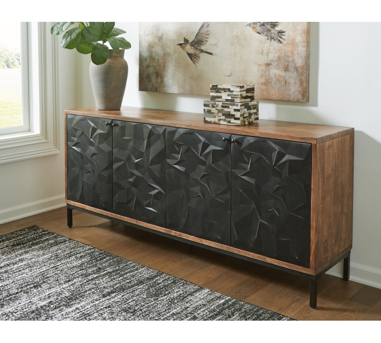 Dorannby Accent Cabinet - Black/Brown