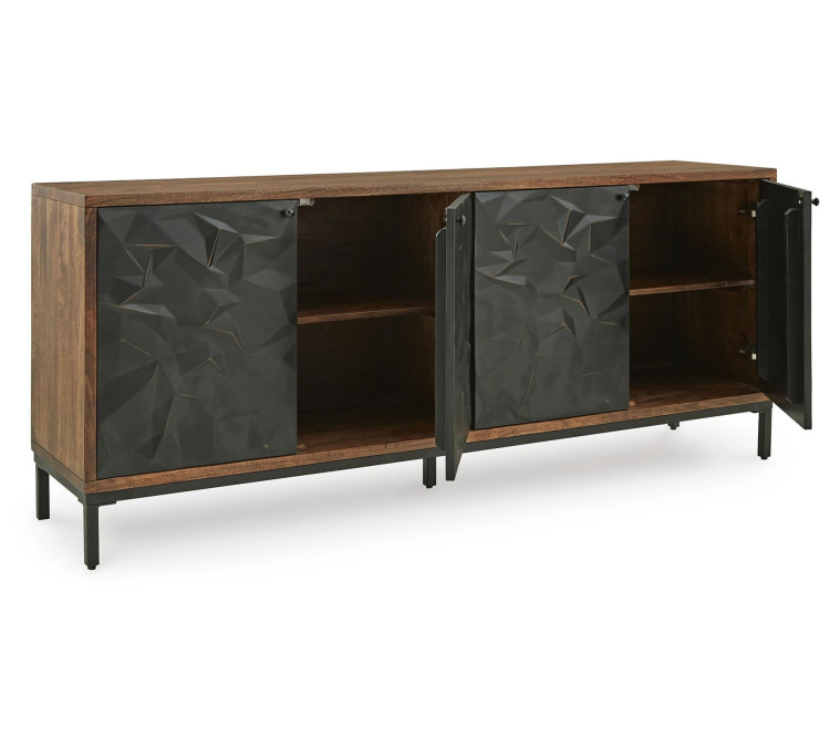 Dorannby Accent Cabinet - Black/Brown