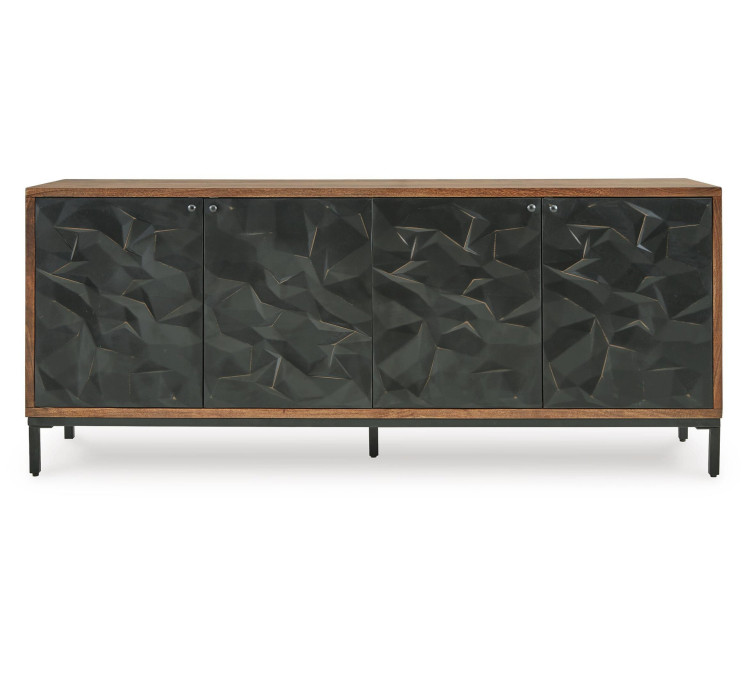 Dorannby Accent Cabinet - Black/Brown