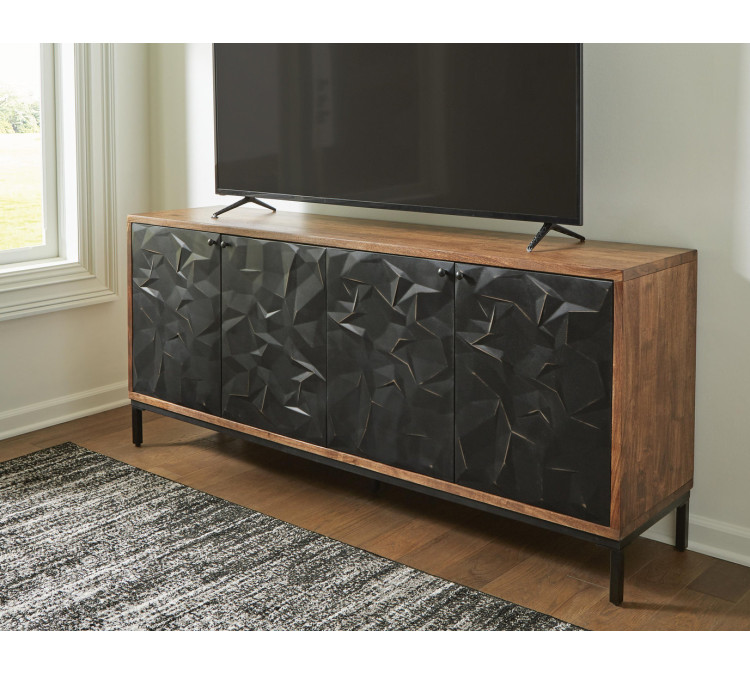 Dorannby Accent Cabinet - Black/Brown