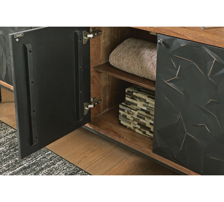 Dorannby Accent Cabinet - Black/Brown