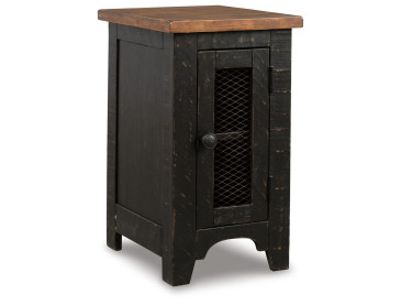 Valebeck Chairside End Table - Black/Brown
