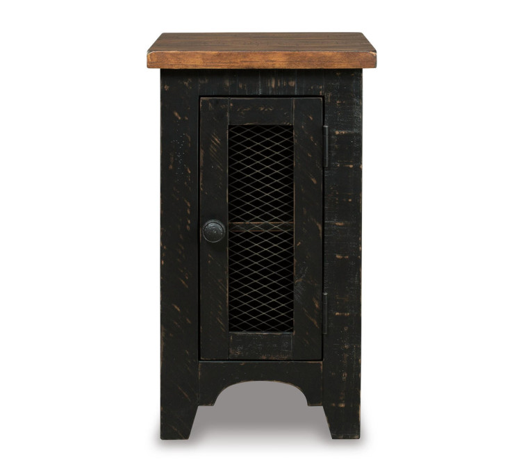 Valebeck Chairside End Table - Black/Brown