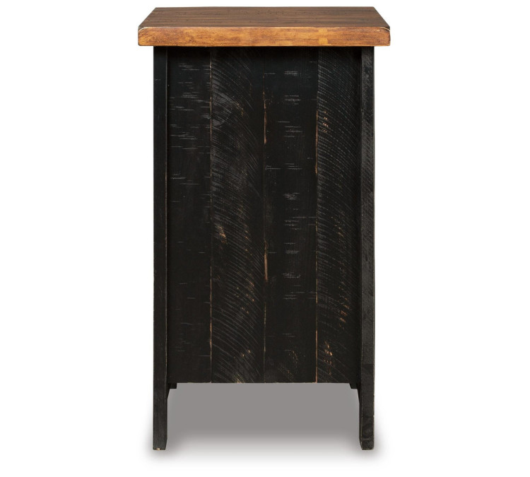 Valebeck Chairside End Table - Black/Brown